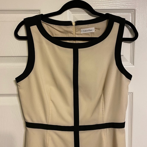 Cream Calvin Klein Sheath Dress - Picture 2 of 4